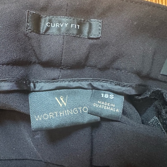 NWT, Worthington Curvy Fit Trousers, 18 Short Black - Picture 3 of 5